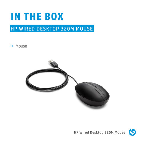 9VA80AA - HP Wired Desktop 320M Mouse