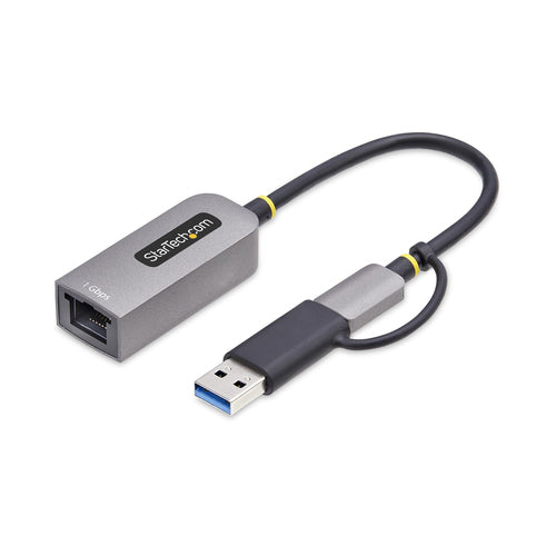 C21GA-USB-ETHERNET - STARTECH.COM USB-C TO ETHERNET ADAPTER W/USB-A ADAPTER, REALTEK RTL8153B, 2 YR