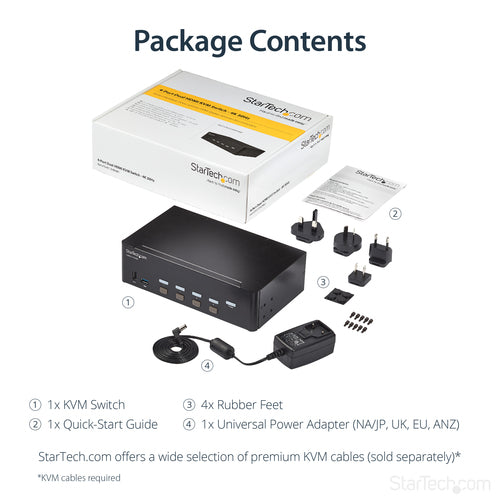 StarTech.com SV431DHD4KU - KVM Switch - Dual Display 4K 30Hz