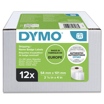 S0722420 - Dymo LW Ship Label Bulk 12Roll