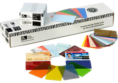 ZEBRA CARDS PVC 30MIL 500/BOX BLUE