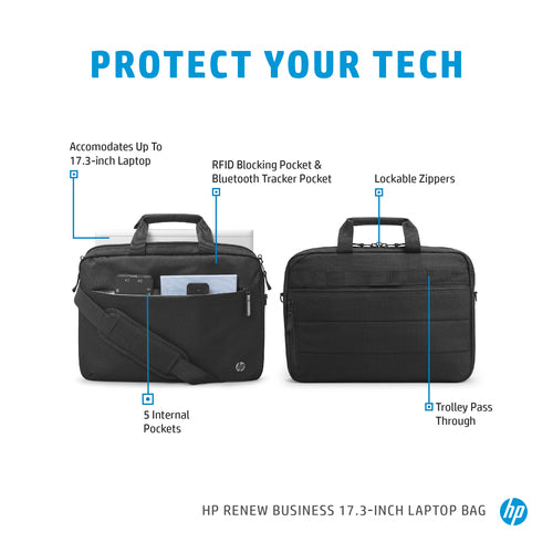 3E2U6AA - HP Renew Business 17.3" Notebook Bag - WHILE STOCK LASTS