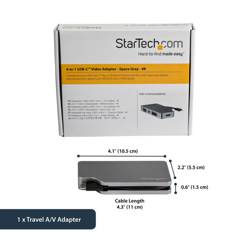 StarTech.com CDPVDHDMDPSG - USB C Multiport Video Adapter