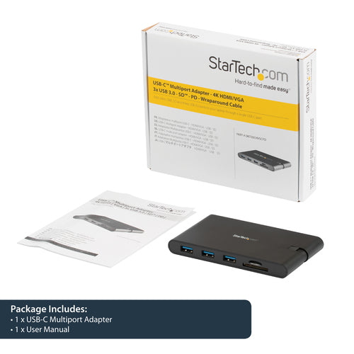 StarTech.com DKT30CHVSCPD - Multiport Adapter - USB-C - HDMI and VGA