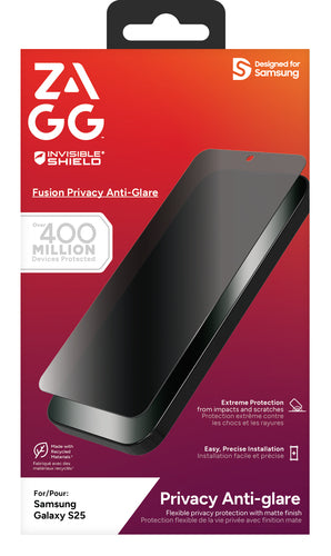 ZAGG InvisibleShield Fusion Privacy Screen Protector for Samsung Galaxy S25