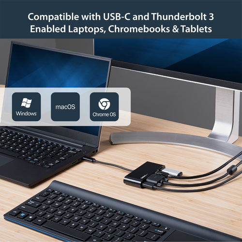 StarTech.com DKT30CVAGPD - Adapter - USB C VGA Multiport - PD 60W