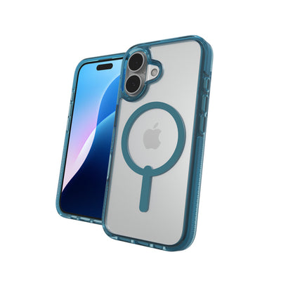702315058 - Zagg iPhone 16 Santa Cruz Snap Case - Retro Blue