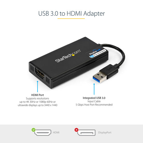 StarTech.com USB32HD4K - USB 3.0 to HDMI Adapter - 4K