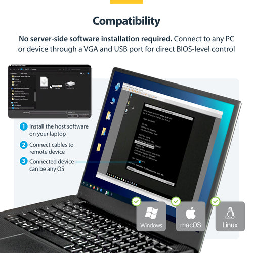StarTech.com NOTECONS01 - KVM Console to USB Laptop Crash Cart