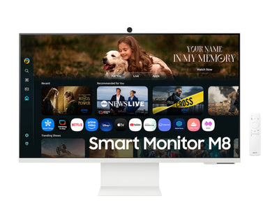 LS32FM803UEXXY - SAMSUNG 32" 16:9 M80F SMART MONITOR, UHD, CAM, USB-C 65W, AI, PLAY HUB WIFI/BT WHITE, 3YR