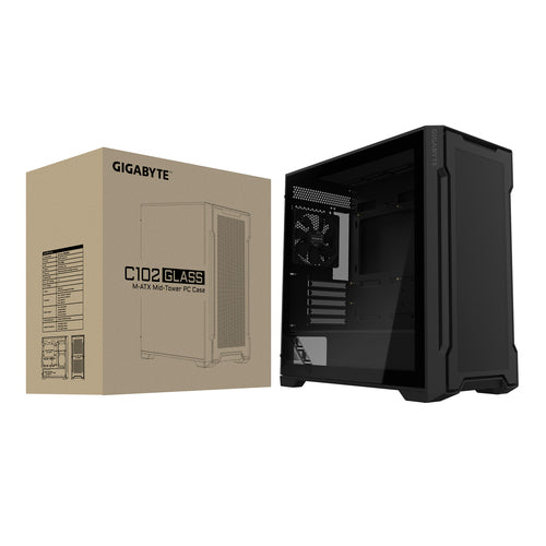 GB-C102G - GIGABYTE C102 TEMPERED GLASS MID TOWER CASE