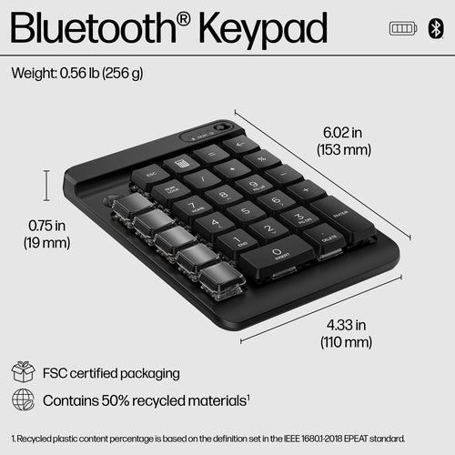 HP 435 Programmable Bluetooth Wireless Keypad -  WHILE STOCK LASTS