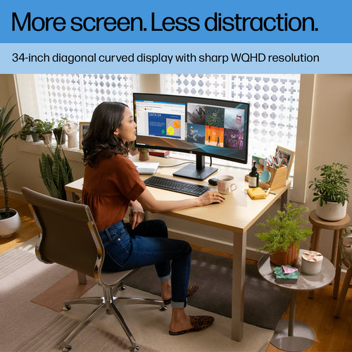 HP P34hc G4 34 inch WQHD USB-C Curved Monitor
