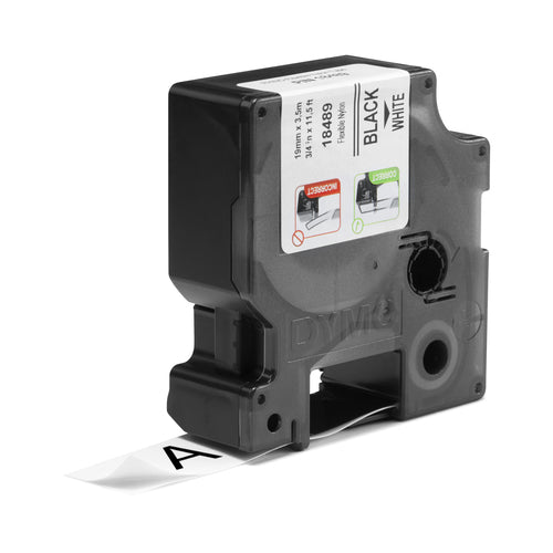 18489 - Dymo Rhino Ny Lbl 19mm Blk/Wht