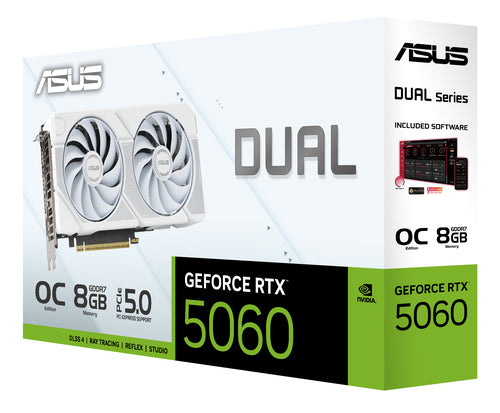 90YV0N15-M0NA00 - ASUS DUAL-RTX5060-O8G-WHITE GRAPHICS CARD
