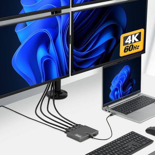 QUAD-USB-HDMI-ADAPT - STARTECH.COM USB-C QUAD-MONITOR WORKSTATION ADAPTER 4K 60HZ HDMI, 3 YR