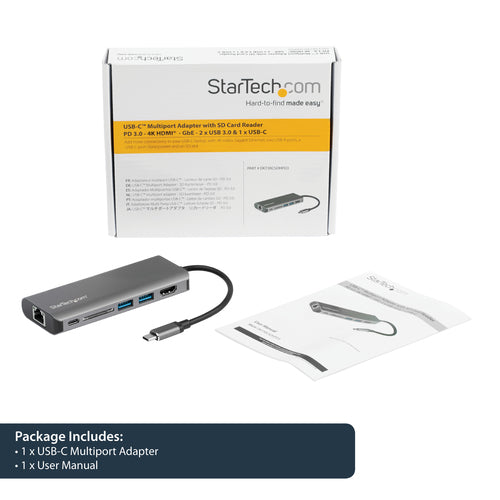 StarTech.com DKT30CSDHPD3 - Adapter Multiport USB C - HDMI - SD PD