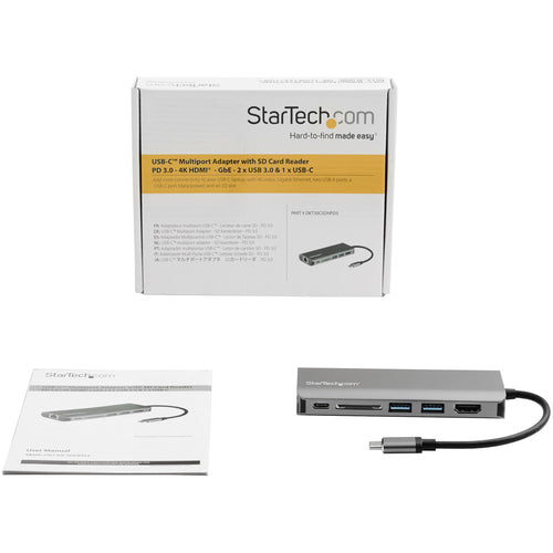 StarTech.com DKT30CSDHPD3 - Adapter Multiport USB C - HDMI - SD PD