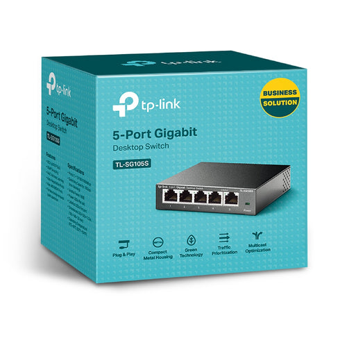 TP-Link TL-SG105S - TP Link TL-SG105S 5-Port 10/100/1000Mbps Desktop Switch