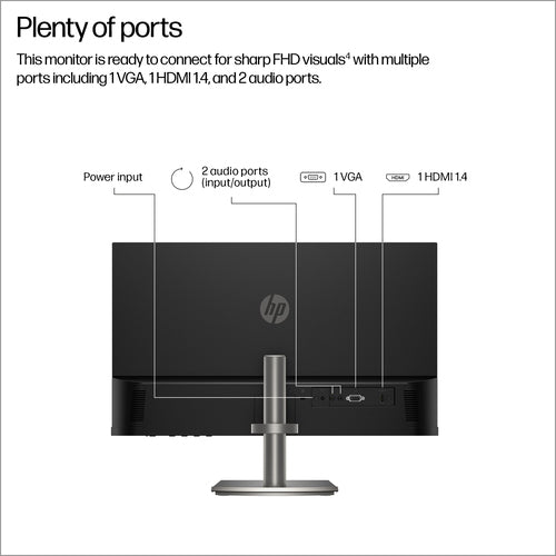 B11W5AT - HP Series 5 524da 23.8 inch FHD Monitor - not VESA compatible - final sale