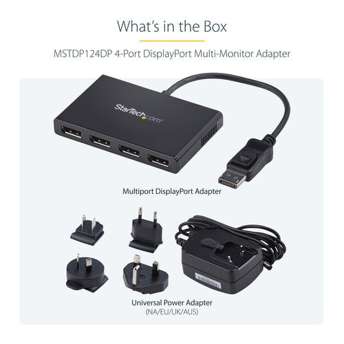 StarTech.com MSTDP124DP - MST Hub - DisplayPort to 4x DisplayPort