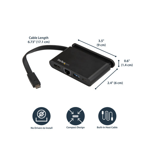 StarTech.com DKT30CHCPD - Multiport Adapter USB C - HDMI - 2x USB