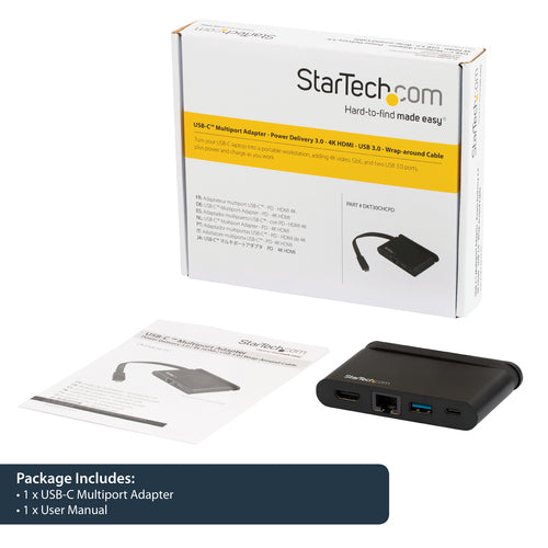 StarTech.com DKT30CHCPD - Multiport Adapter USB C - HDMI - 2x USB