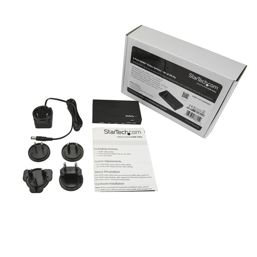 StarTech.com ST122HD202 - HDMI Splitter - 2 Port - 4K 60Hz