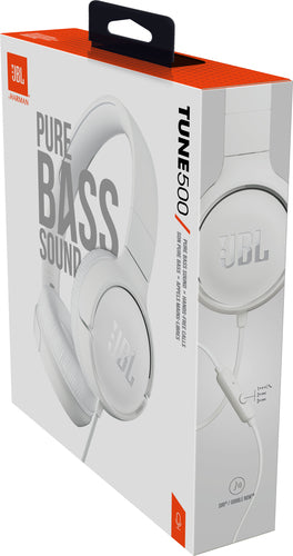 Harman JBLT500WHT - JBLT500 WIRED ON-EAR HEADPHONES WHITE