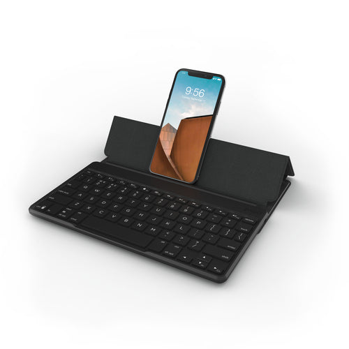 103202282 - Zagg Universal Keyboard 7 Color Backlit Fabric Stand Flex KB - Black English