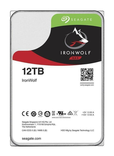 ST12000VN0008 - Seagate IronWolf 12TB SATA 3.5"7200RPM 256MB NAS HDD 3Yr Wty