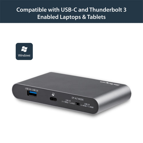 StarTech.com DK30C2DAGPD - USB C Multiport Adapter - Dual DP - PD