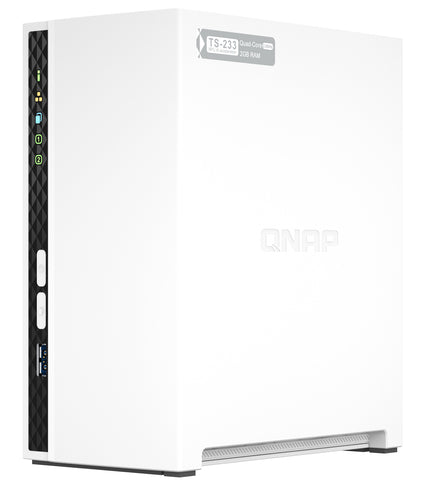 TS-233 - QNAP TS-233 2 BAY ARM 4C2, 2GB RAM, 1 X GBE , 1 X USB3.2, 2 X USB2.0, 2YR