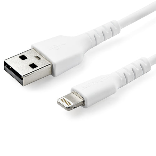 RUSBLTMM2M - STARTECH.COM 2M/6FT DURABLE USB-A TO LIGHTNING CABLE MFI CERTIFIED, WHITE 2 YR
