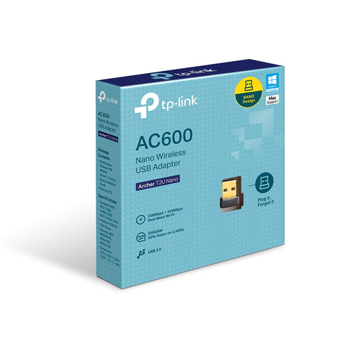 TL-ARCHERT2U-NANO - TP-Link AC600 Nano Wireless USB Adapter