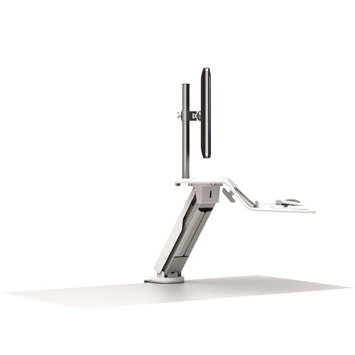 8081701 - Fellowes Lotus RT Single Monitor Sit Stand Workstation White