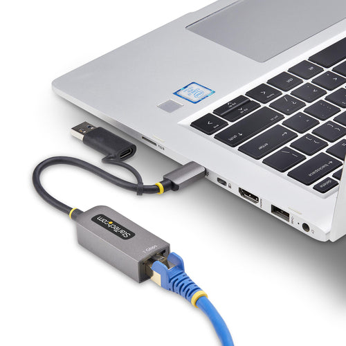 C21GA-USB-ETHERNET - STARTECH.COM USB-C TO ETHERNET ADAPTER W/USB-A ADAPTER, REALTEK RTL8153B, 2 YR