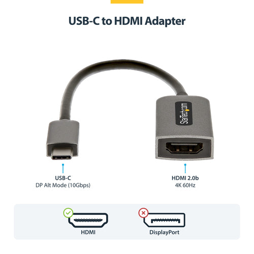 StarTech.com USBC-HDMI-CDP2HD4K60 - USB C to HDMI Adapter 4K 60Hz HDR10
