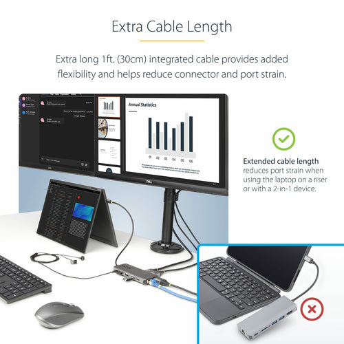 STARTECH.COM USB-C TRIPLE-MONITOR MULTIPORT ADAPTER, HDMI/DP/CARD READER, 3 YR