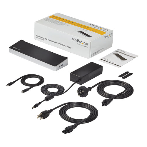 StarTech.com DK30CH2DEP - USB-C DOCK - TRIPLE 4K MONITOR - 100W PD