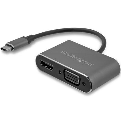 StarTech.com CDP2HDVGA - USB C to VGA and HDMI Adapter - Aluminum