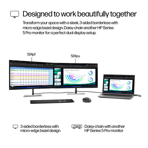 HP Series 5 Pro 524pu 23.8 inch FHD USB-C Monitor