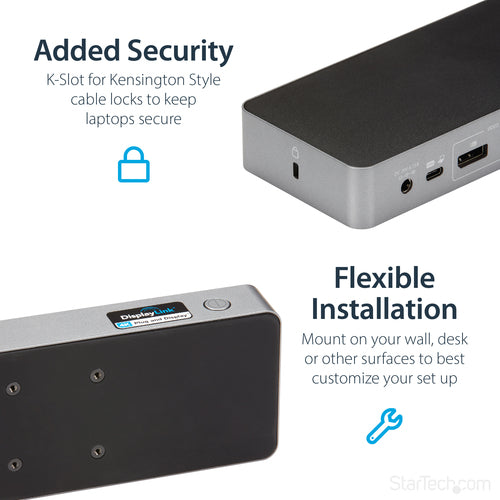 StarTech.com DK30C2DPPD - DOCK USB-C & USB 3.0 - DUAL 4K - 60W PD
