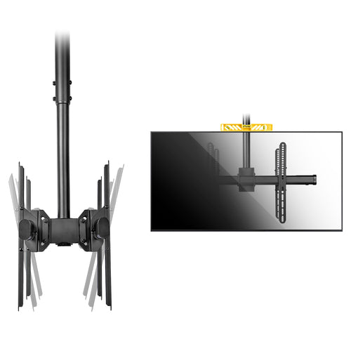FPCEILBTB - STARTECH.COM DUAL TV CEILING MOUNT, HANGING 2 SCREEN VESA POLE MOUNT FOR 32
