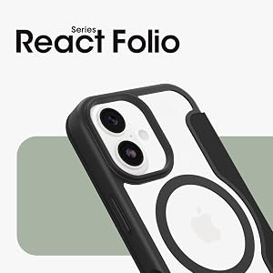 77-98586 - Otterbox iPhone 17 React Folio Black/Clear