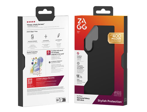 ZAGG Milan Snap Black (Opaque) Case for Samsung Galaxy S25 Ultra