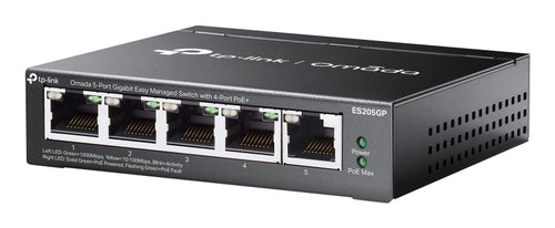 ES205GP - Omada ES205GP SDN 5-Port Gigabit PoE Switch with 4-Port PoE+