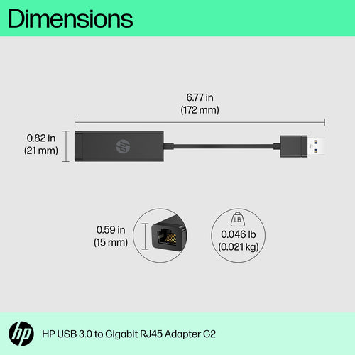 4Z7Z7AA - HP USB 3.0 to Gig RJ45 Adapter G2