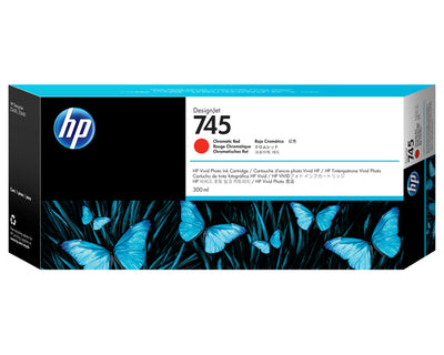 HP F9K06A - INK CARTRIDGE NO 745 CHROM RED 300ML