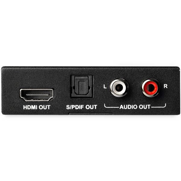 StarTech.com HD202A 4K 60Hz HDMI Audio Extractor HDMI Audio De-embedder - HDR - Toslink Optical Audio - Dual RCA Audio